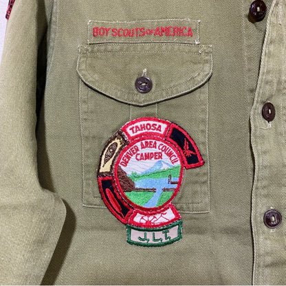 60’s Colorado Boy Scouts of America Button-Down Patches Shirt (Women’s XS/S)