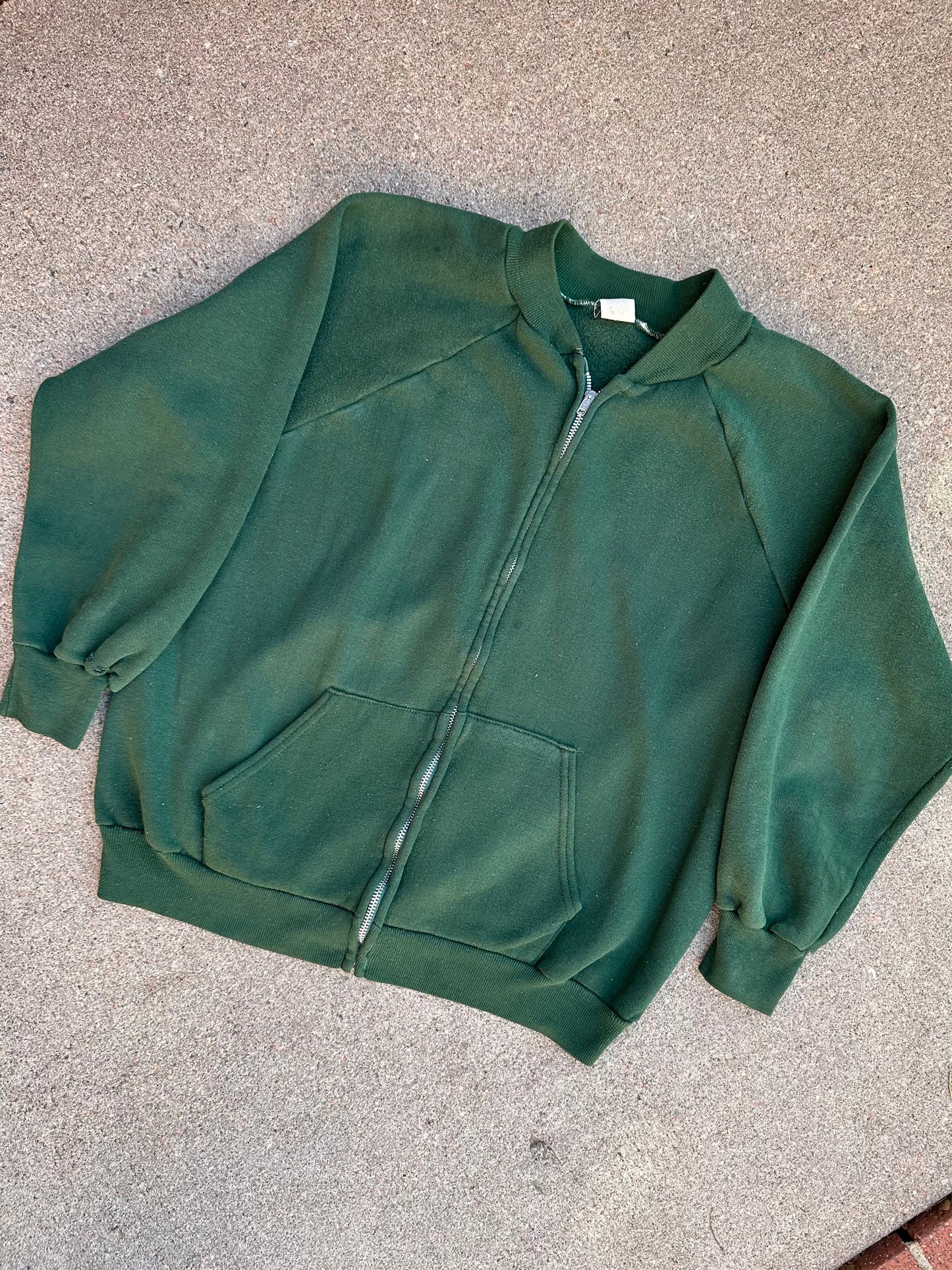 70’s Springfoot Split Crew Zip-Up Sweatshirt (Unisex M)