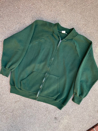 70’s Springfoot Split Crew Zip-Up Sweatshirt (Unisex M)