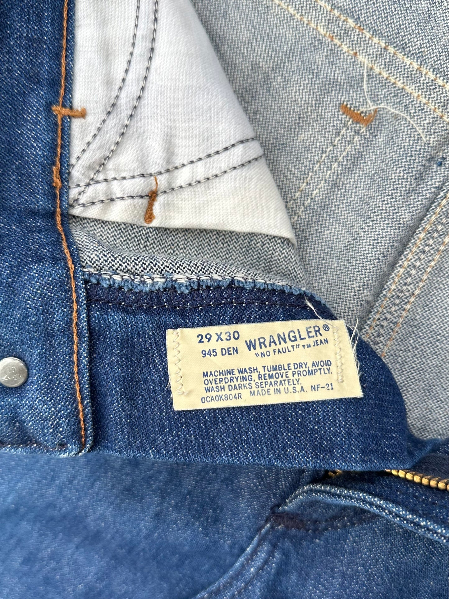 70’s Wrangler Indigo No Fault Denim Boot Flare Jeans (Men’s 28x28/Women’s 26)