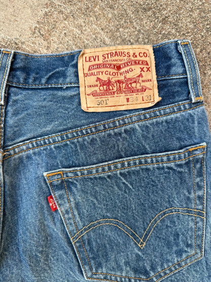 Y2K Levi’s 501 STF Denim Jeans (Men’s 31x28 / Women’s 29)