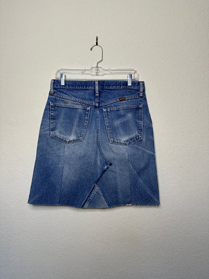 MCA VINTAGE REVIVAL: 90’s Deconstructed Rustler Embroidered Patchwork Denim Skirt (8/10)