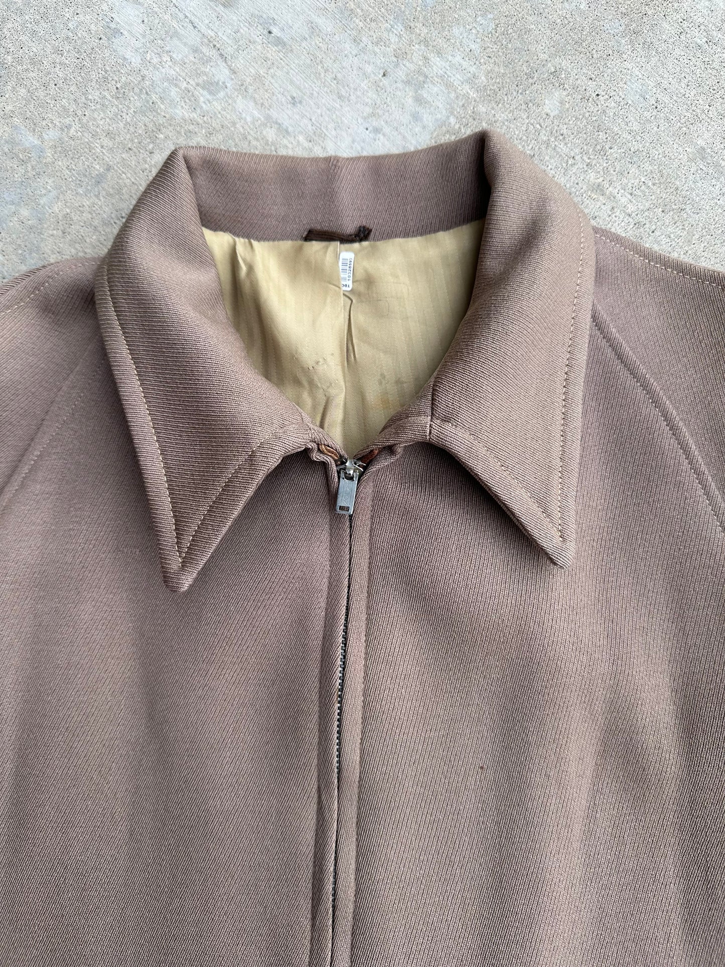 RARE 40’s Wool Gabardine Western Raglan Zip-Up Jacket (Unisex S)