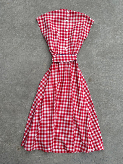 DROPPING SUNDAY: 50’s Handmade Western Gingham Check Dress (XS)