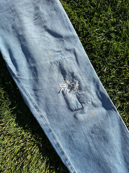 Rare 50’s LEVI’S Big E Western Side Zip Shorthorn Denim Pants (Women’s