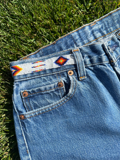 Custom Beaded 90’s Levi’s 501 Jeans (Modern 2/4)