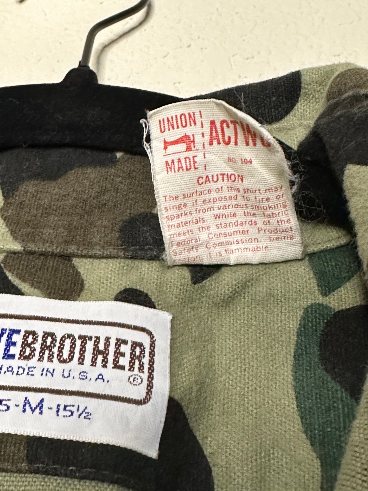 80’s Soft Cotton Duck Camo Flannel Hunting Shirt - Union Made USA (Unisex M)