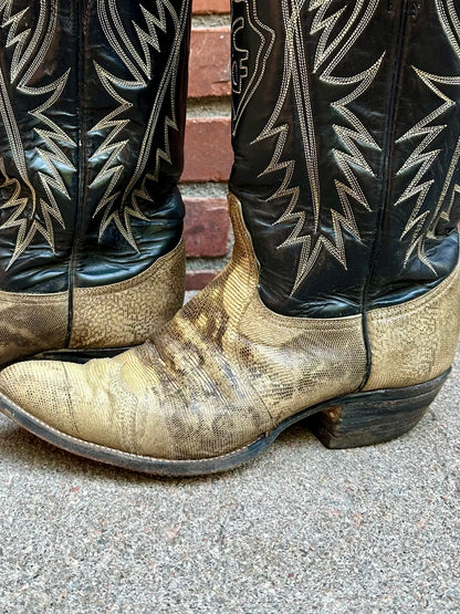 80’s Custom CFD Embroidered Tony Lama Exotic Cowboy Boots (Men’s 8.5/Women’s 10)