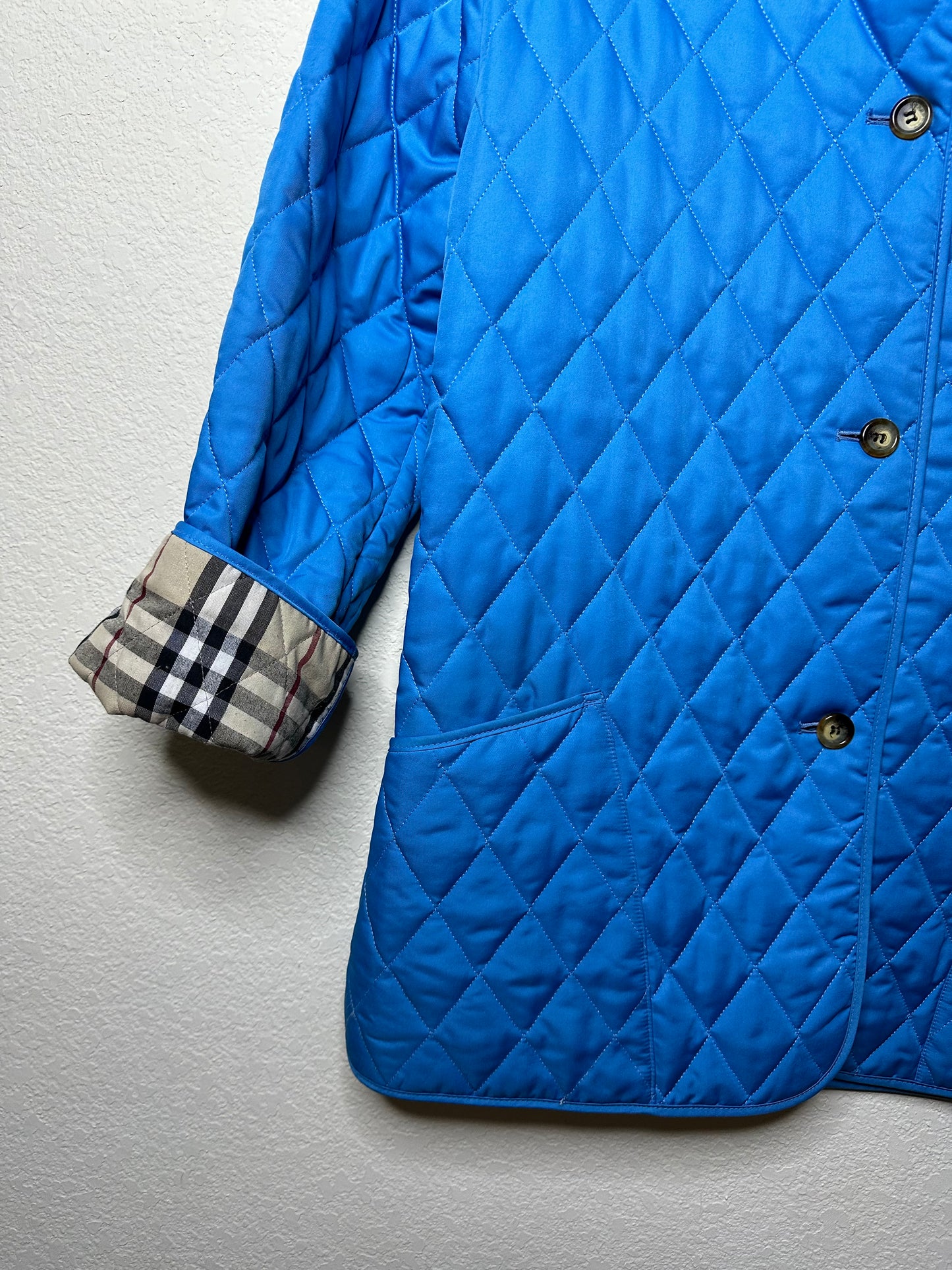 Vintage Burberry Nova Check Quilted Utility Jacket (L/XL)