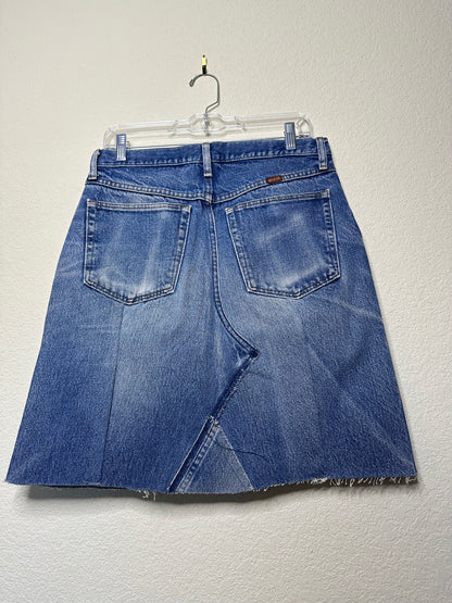 MCA VINTAGE REVIVAL: 90’s Deconstructed Rustler Embroidered Patchwork Denim Skirt (8/10)