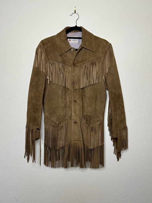 60’s K-Bar-Z Ranchwear Suede Western Fringe Jacket (Unisex S)