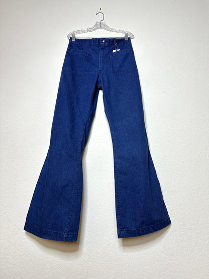 70’s Seafarer Military Utility Bell Bottom Flare Dungarees (31 x 33)