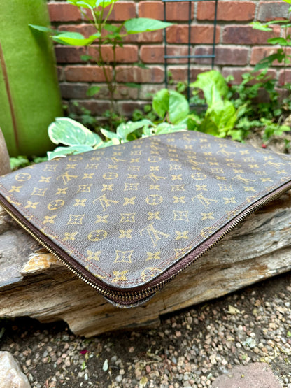 70’s Louis Vuitton Monogram Poche GM Document Case