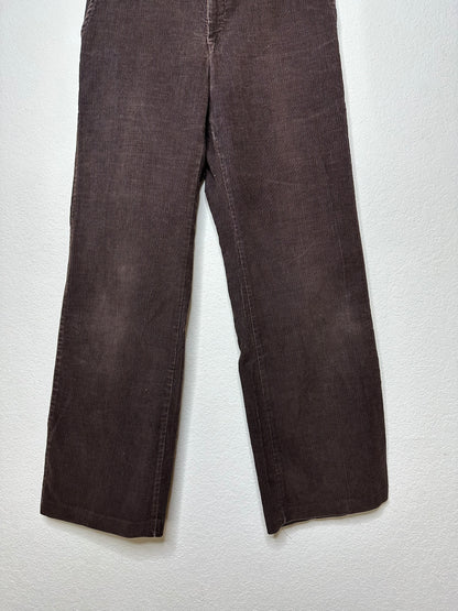 70’s Brown Corduroy Wide Straight Leg Trouser Pants (32x31 / Modern 8)