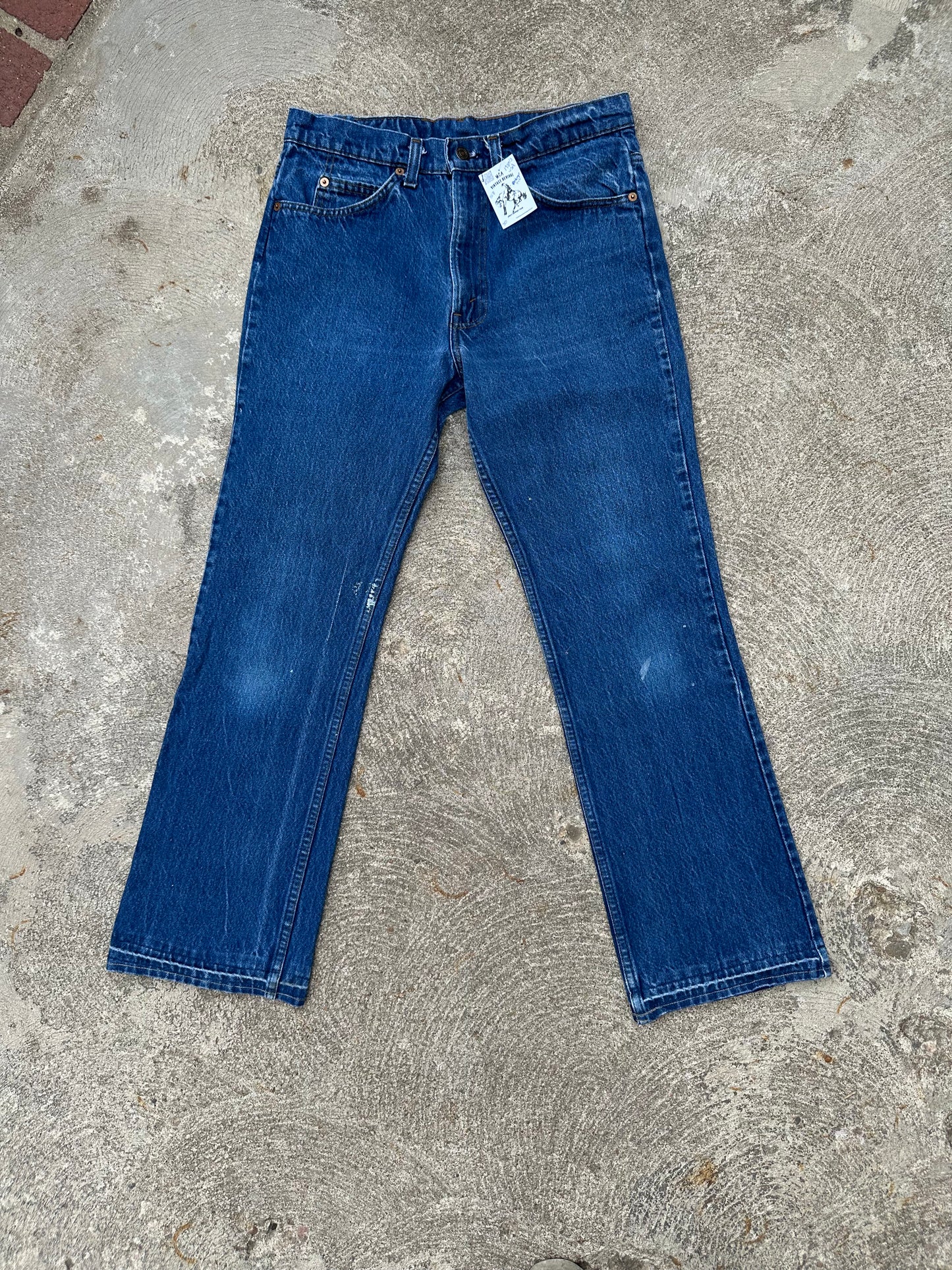 80’s Levi’s 517 Orange Tab Leather Back Patch USA Crop Jeans (Men’s 30x28.5 / Women’s 28)