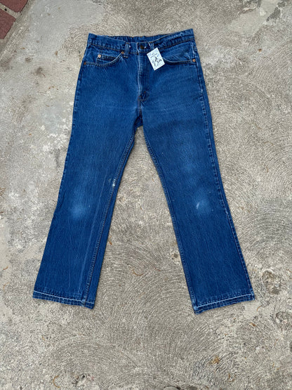 80’s Levi’s 517 Orange Tab Leather Back Patch USA Crop Jeans (Men’s 30x28.5 / Women’s 28)