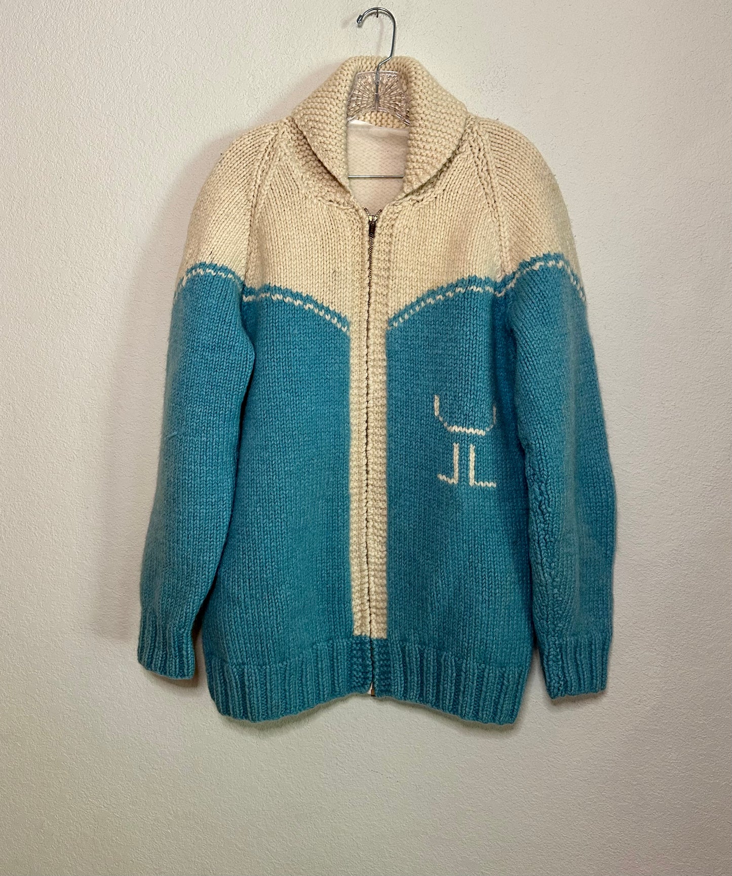 60’s Cowichan Western Zip-Up Sweater Jacket (Unisex L/XL)