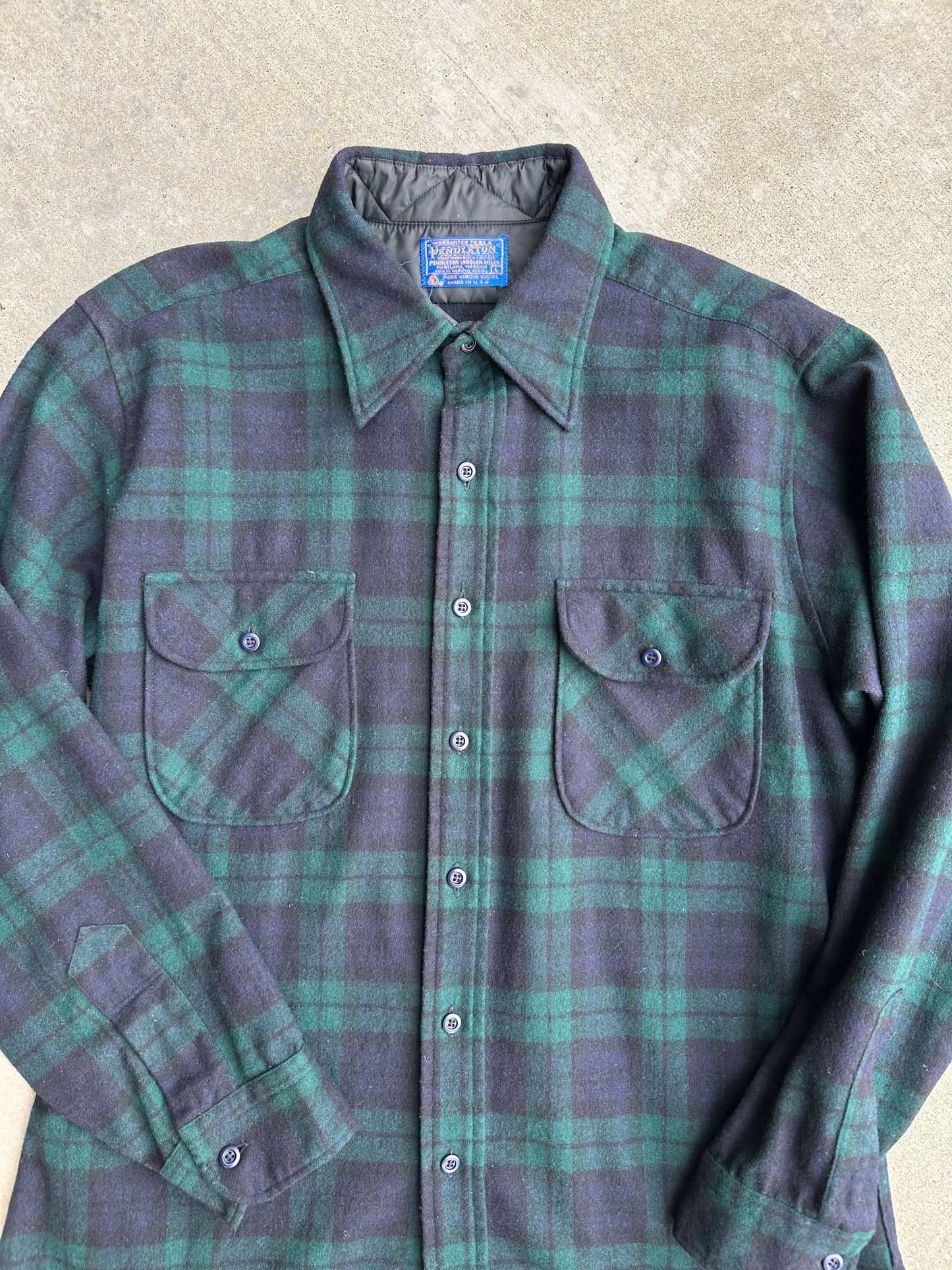 70’s Pendleton Classic Tartan Plaid Wool Shirt (Men’s L)