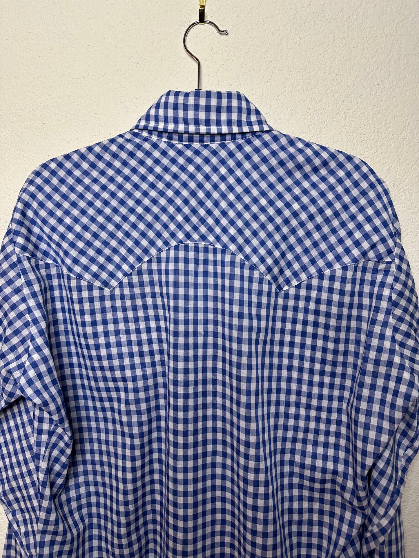 70’s Levi’s Gingham Pearl Snap Western Shirt (Unisex L)