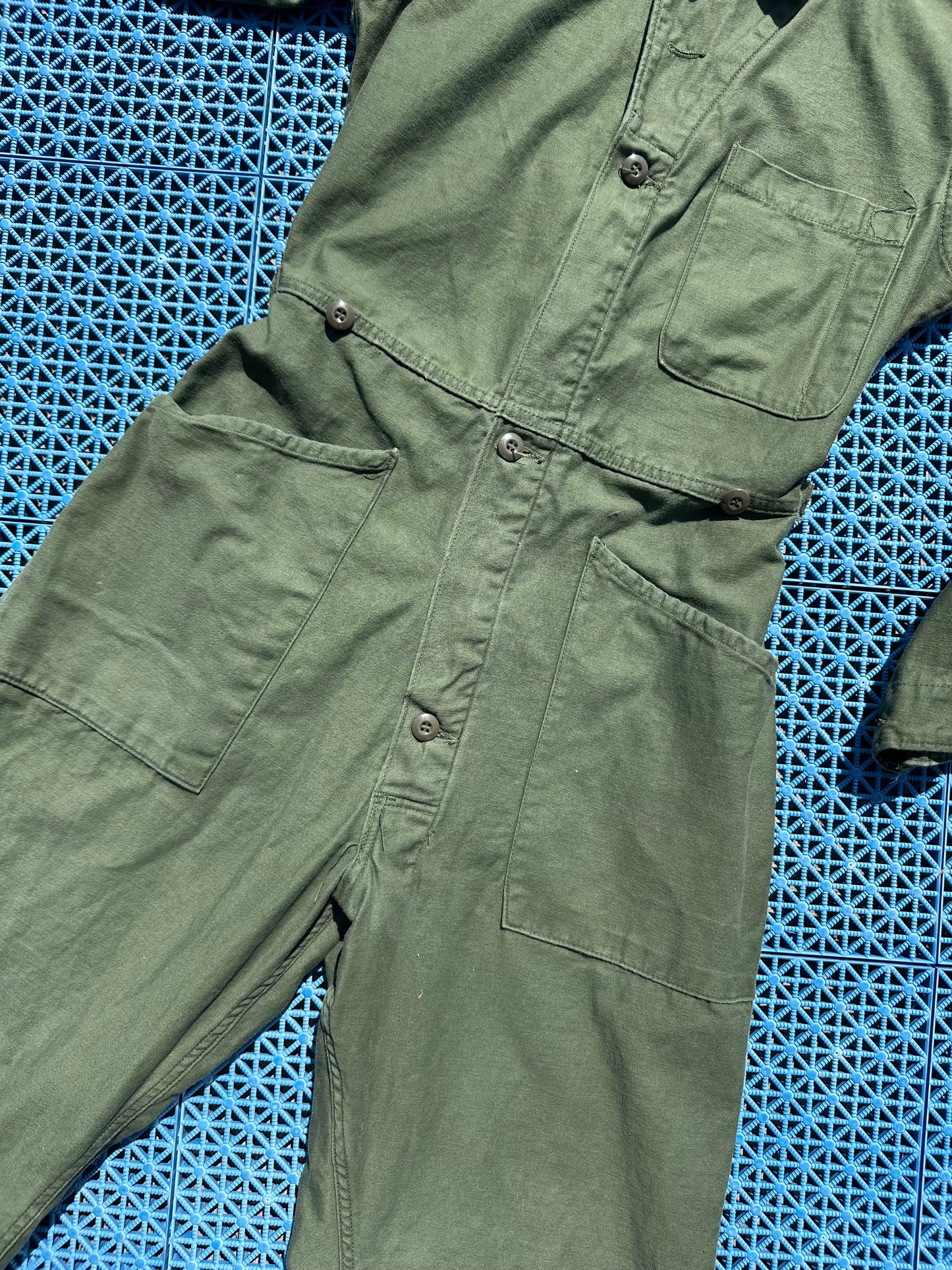 70’s OG-107 Military Cotton Sateen  Field Coveralls / Boilersuit (Unisex M)