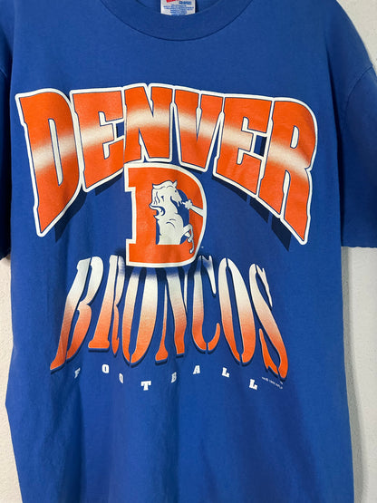 90’s Denver Broncos “D”Single Stitch Tee (Unisex L)