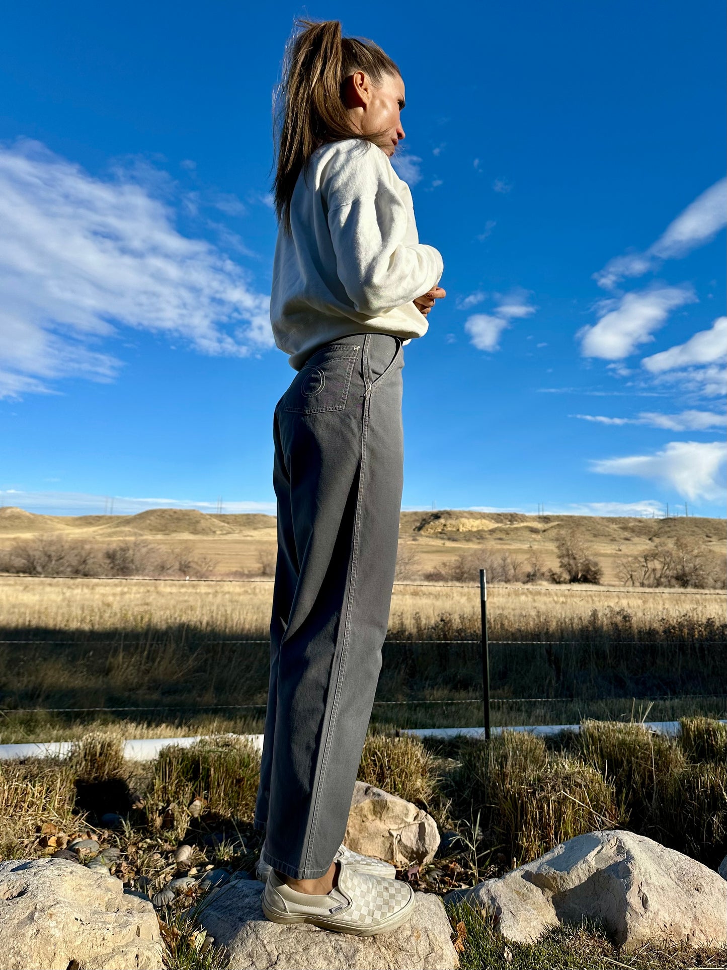 50’s White Stag Sailcloth Side Zip Pants (Women’s 25)