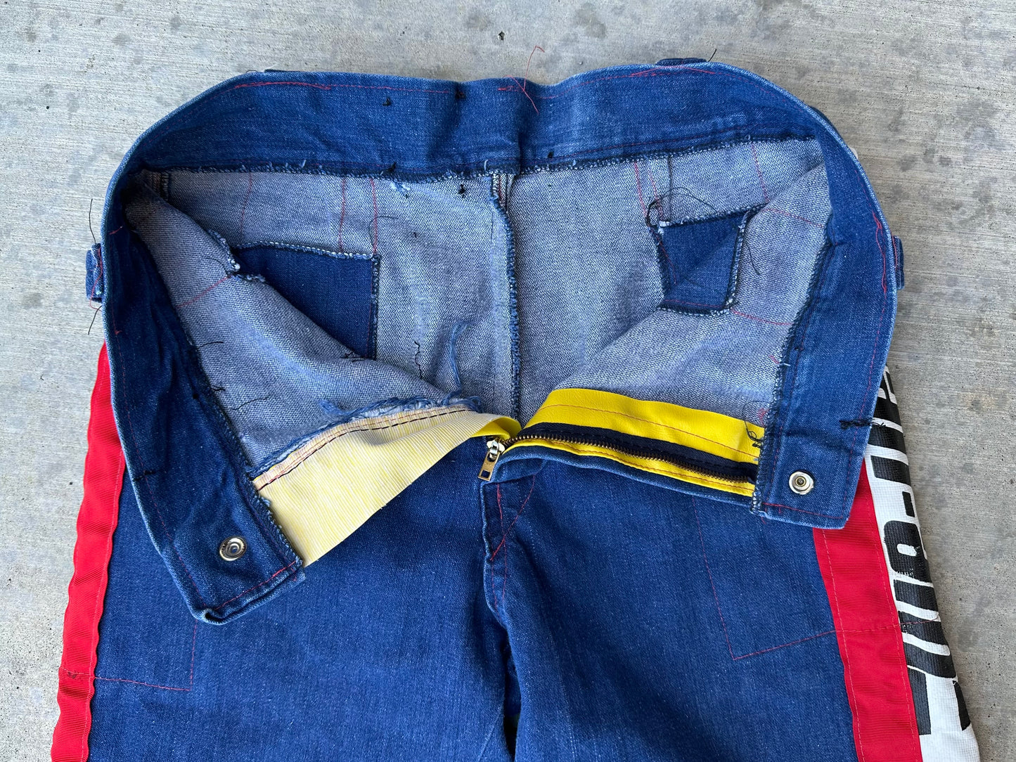 Rare 70’s Handmade Denim Motocross Racing Pants (34x30)