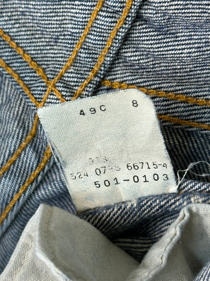 60’s Model - 90’s Vintage LEVI’S Big E 501 Redline Selvedge Jeans USA (33x31.5)