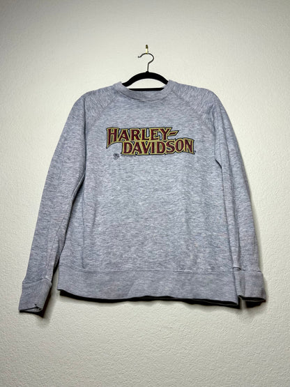 80’s Harley Davidson Threadbare Raglan Sweatshirt (S/M)