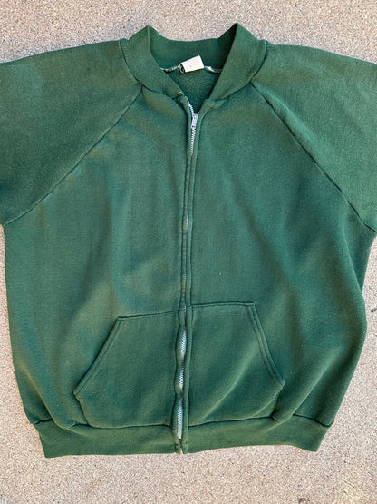 70’s Springfoot Split Crew Zip-Up Sweatshirt (Unisex M)