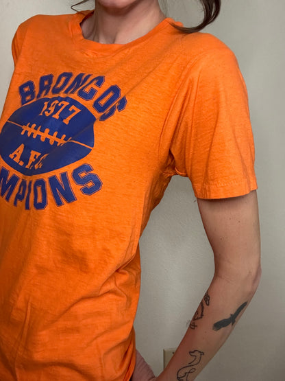 70’s Denver Broncos AFC Champs Single Stitch Tee (Unisex S)