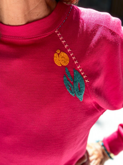 CUSTOM ORDER: Vintage Raglan Hand Embroidered Sweatshirt (Women’s S)