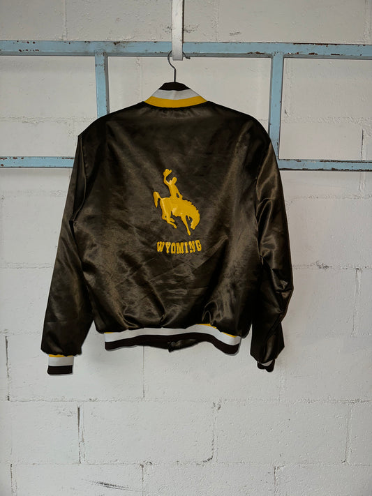 80’s Wyoming Satin Bomber Jacket (Unisex M)