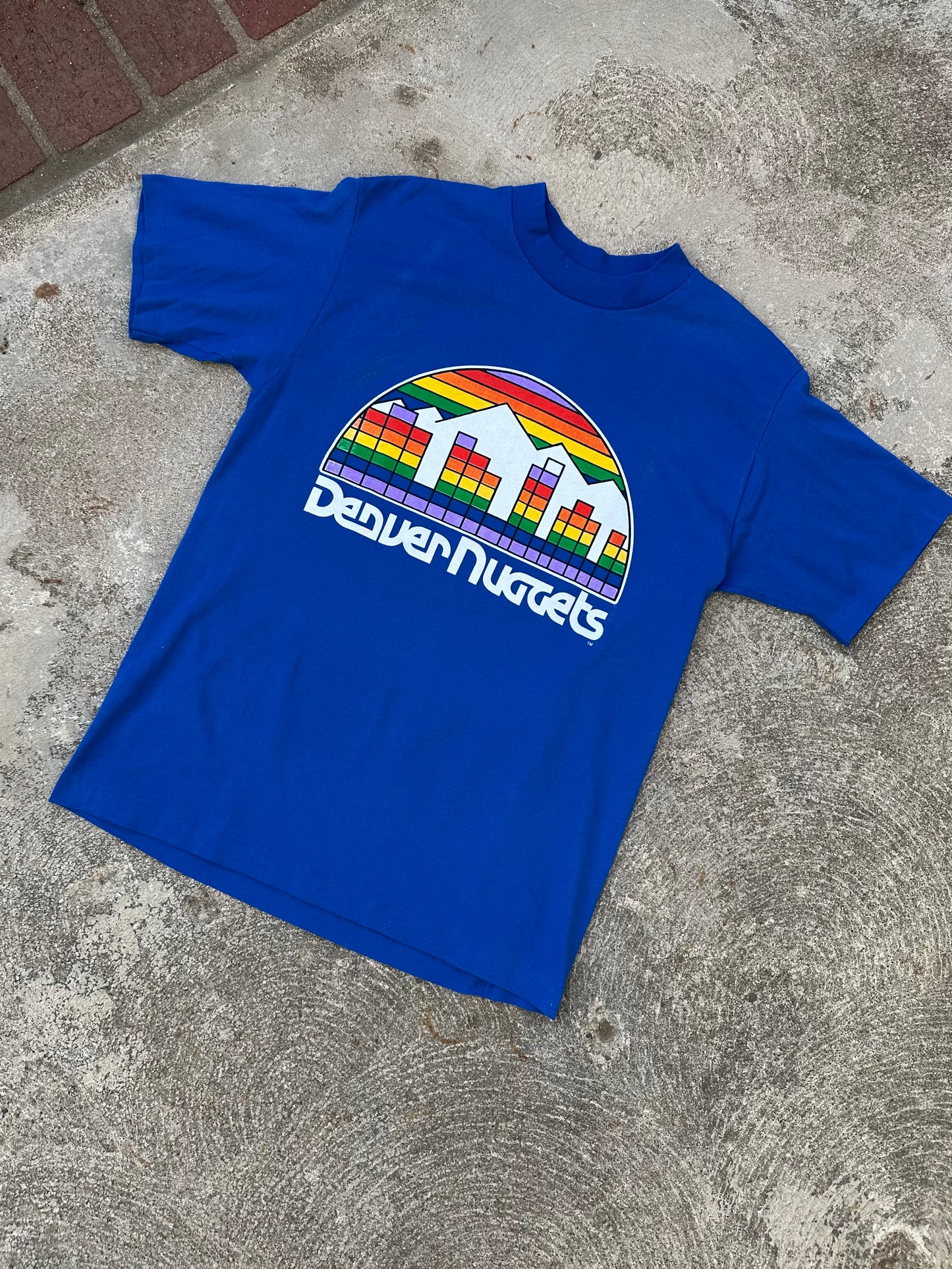 NOS 80’s Denver Nuggets Skyline Single Stitch Tee (Unisex L)