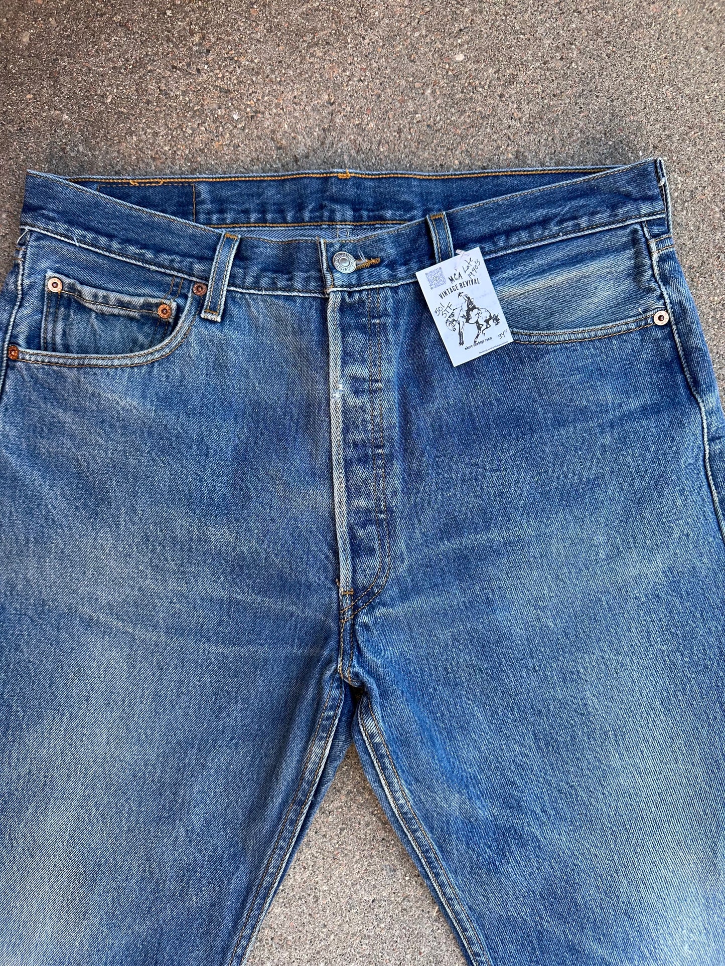 Y2K Levi’s 501xx STF Denim Good Fades Jeans (Men’s 34x31 / Women’s 32)