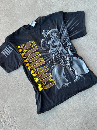 Rare 90’s Wyoming Cowboys Pistol Pete AOP Tee (Unisex L/XL)