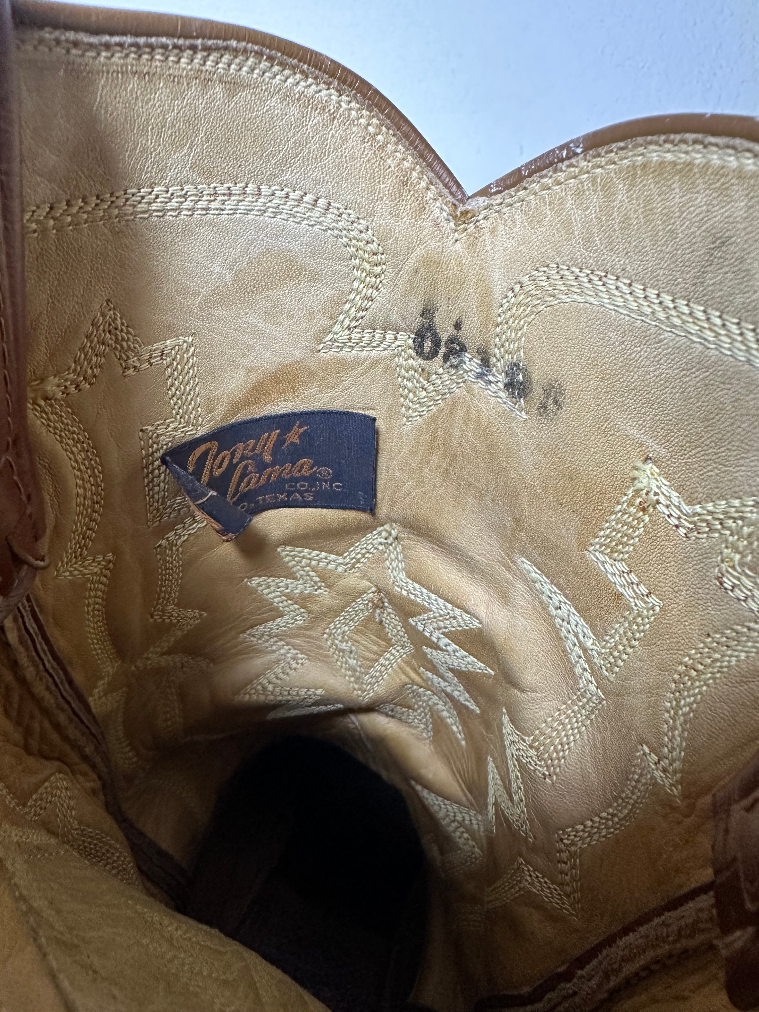 70's Tony Lama Black Label Exotic Cowboy Boots (Men's 8.5/Women's