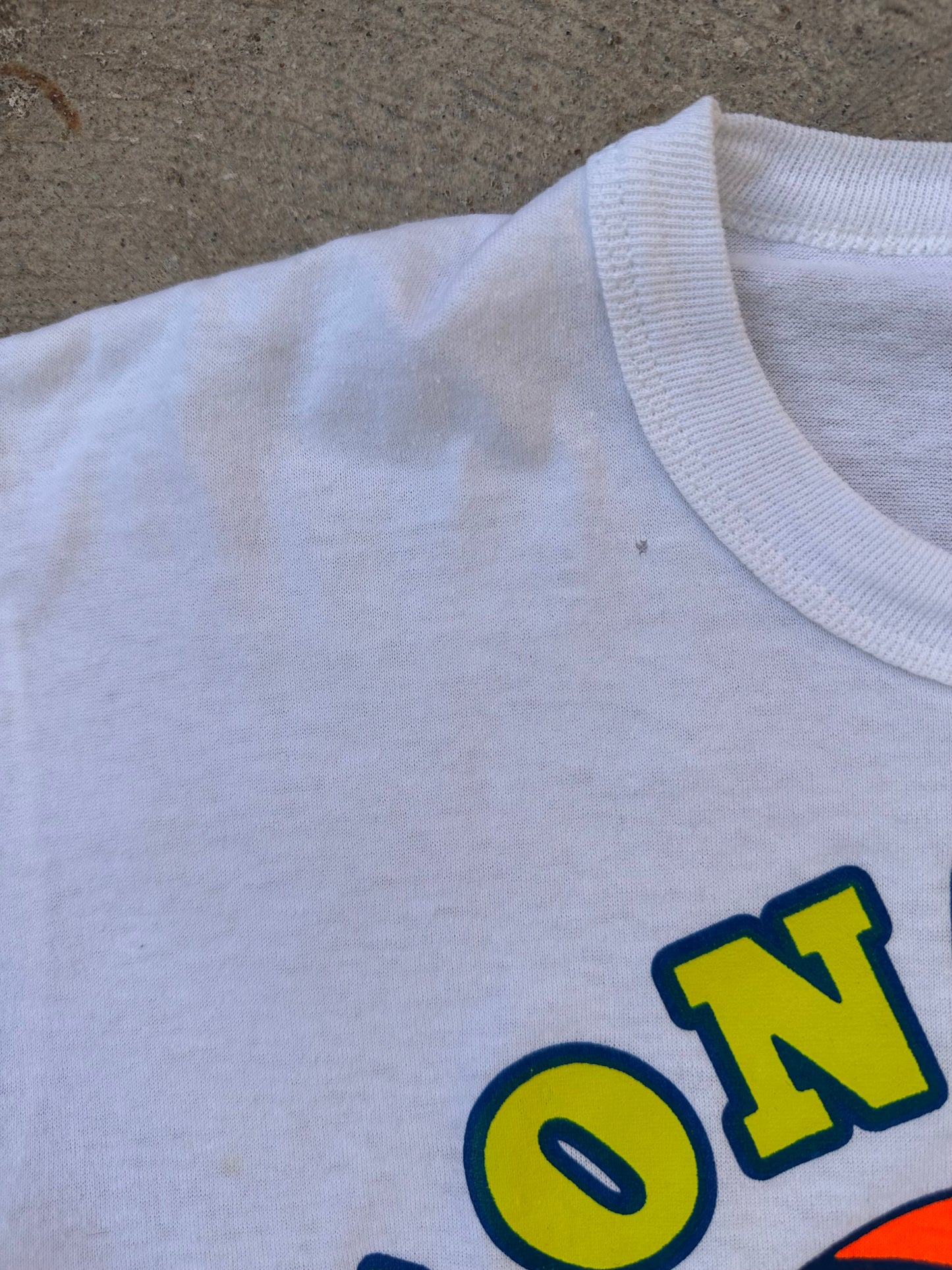 80’s Russell Montana State Fighting Bobcats Basketball Single Stitch Tee (Unisex  )