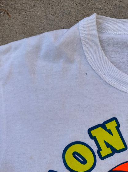 80’s Russell Montana State Fighting Bobcats Basketball Single Stitch Tee (Unisex  )