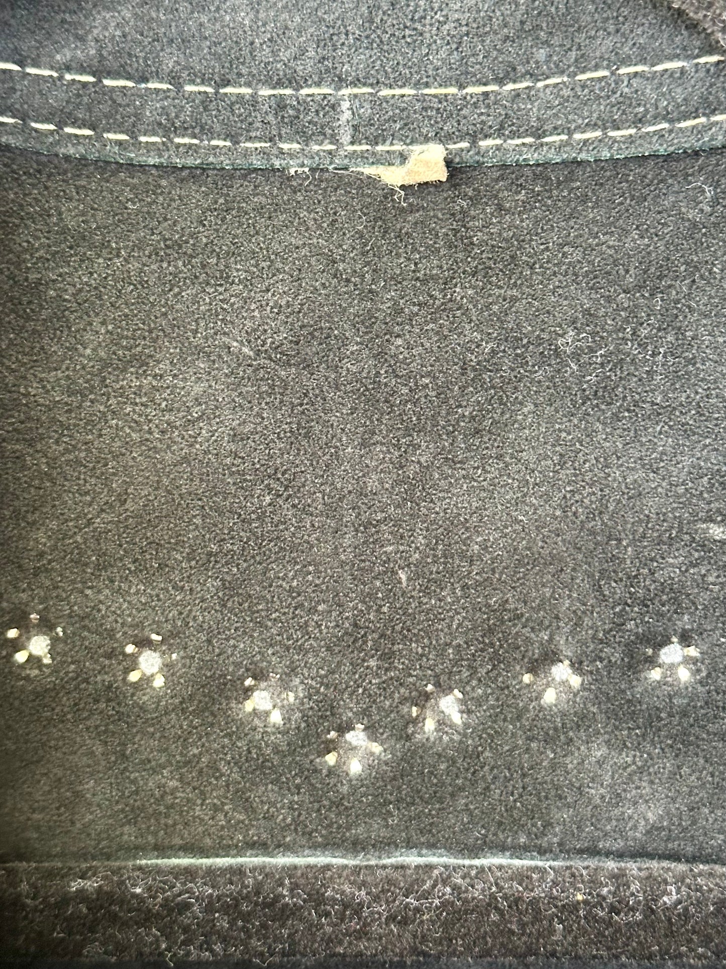 60’s Roncelli Style Studded Cowhide Suede Western Cutoff Overshirt (Men’s L)