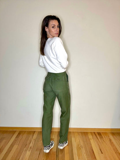 50’s US Army OG-107 Field Pants 1st Pattern (Unisex Small)