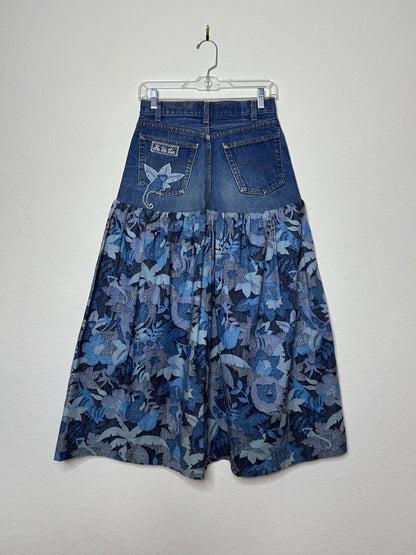 70’s Levi’s 701 Reworked Denim Midi Skirt (0/2)