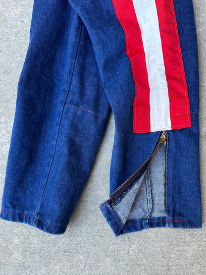 Rare 70’s Handmade Denim Motocross Racing Pants (34x30)