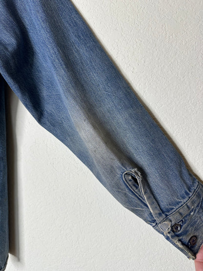 60’s LEVI’S “Big E” White Tab Denim Western Shirt Jacket (Men’s M / Women’s L)