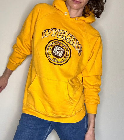 80’s Champion University of Wyoming Raglan Hoodie (Unisex L)