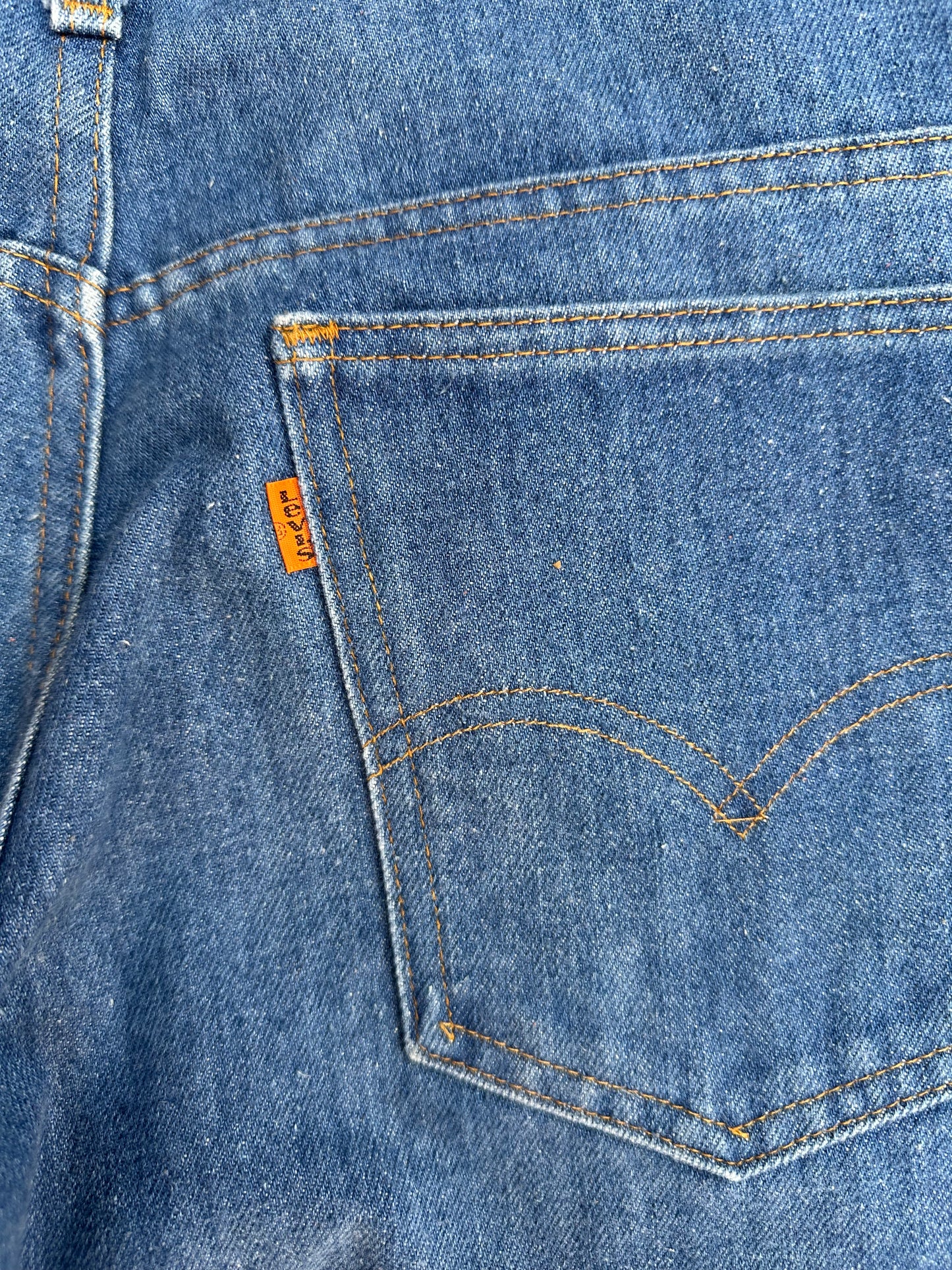 70’s Levi’s 784 Orange Tab Elephant Bell Bottom Denim Jeans USA (Women’s 26)