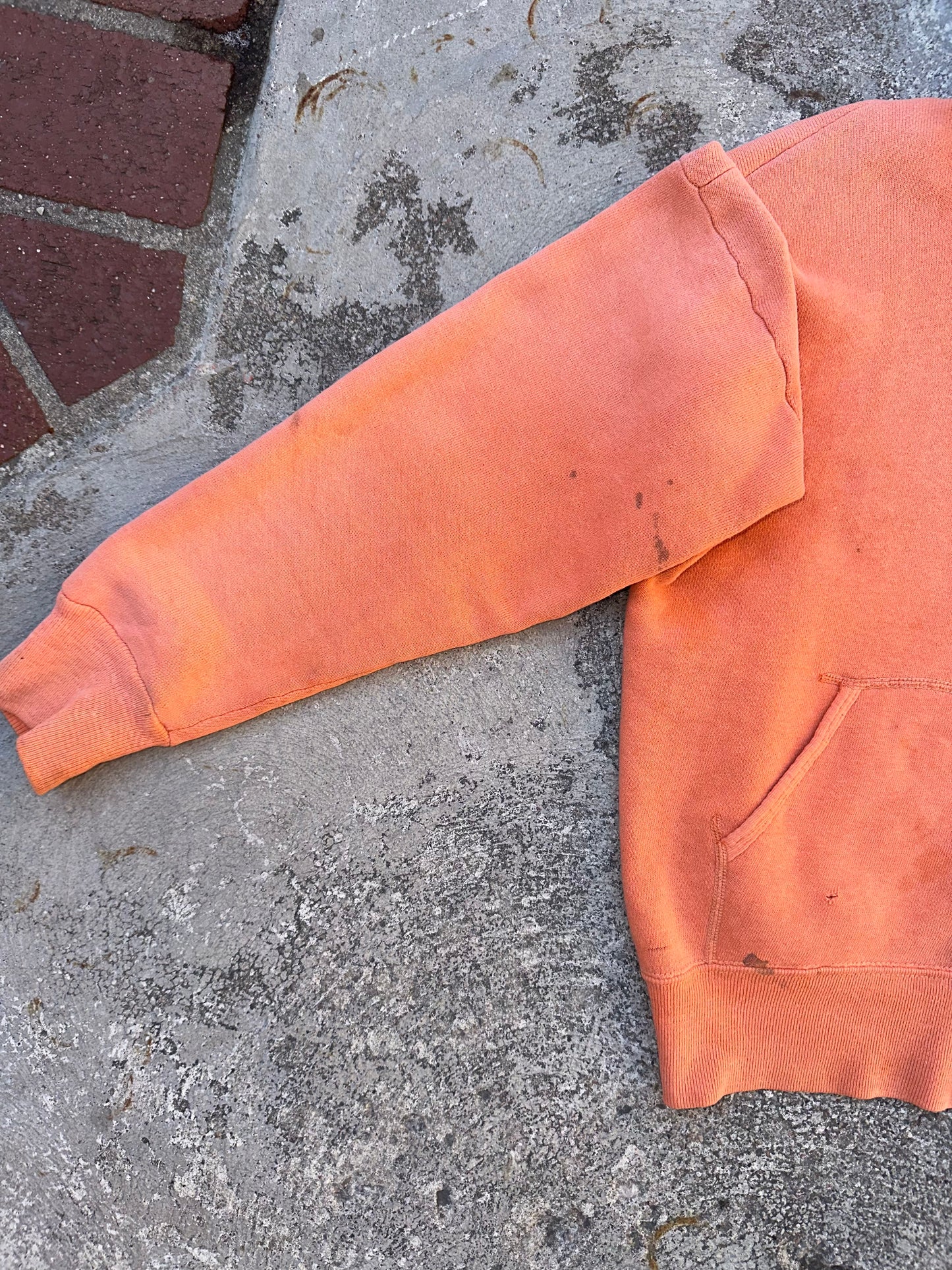 50’s Springfoot Zip-Up 100% Cotton Split Pocket Double Hood Sweatshirt (Unisex M)