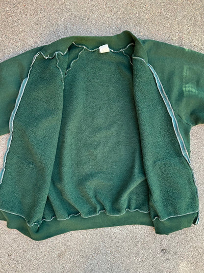 70’s Springfoot Split Crew Zip-Up Sweatshirt (Unisex M)
