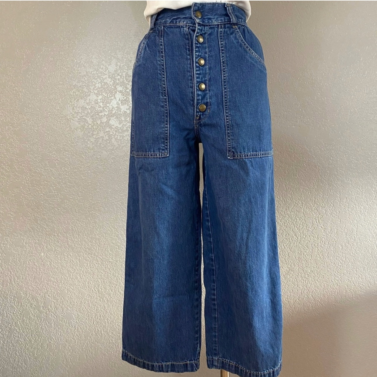 70’s Calvin Klein Wide Leg Crop Sailor Jeans (25x23 / 0/2)