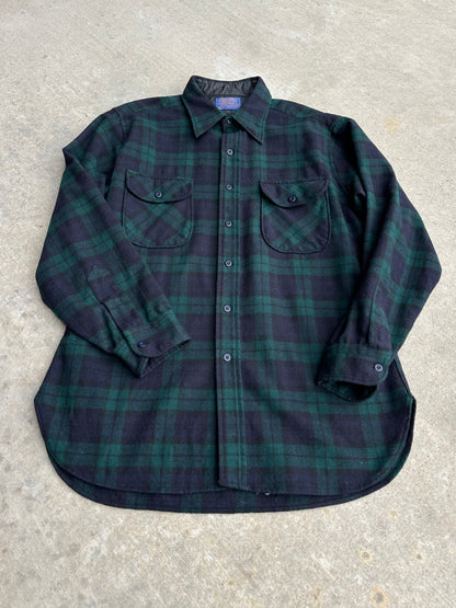 70’s Pendleton Classic Tartan Plaid Wool Shirt (Men’s L)